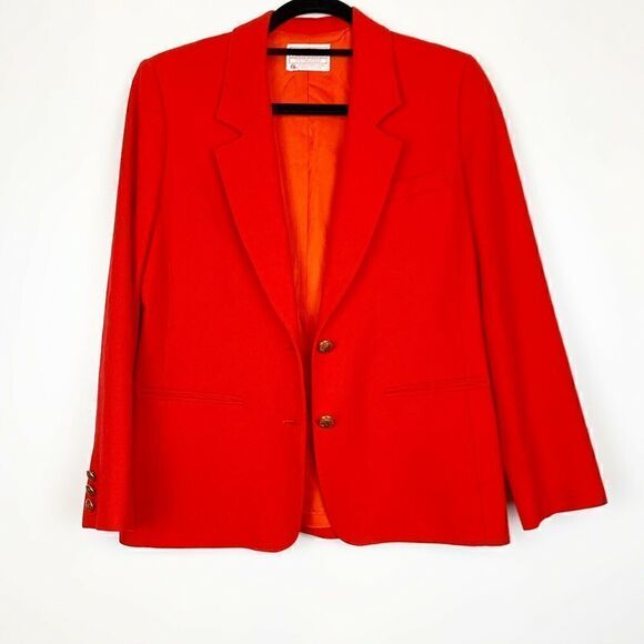 Pendleton Blazer Jacket Wool Red Size P Petite - Picture 3 of 5